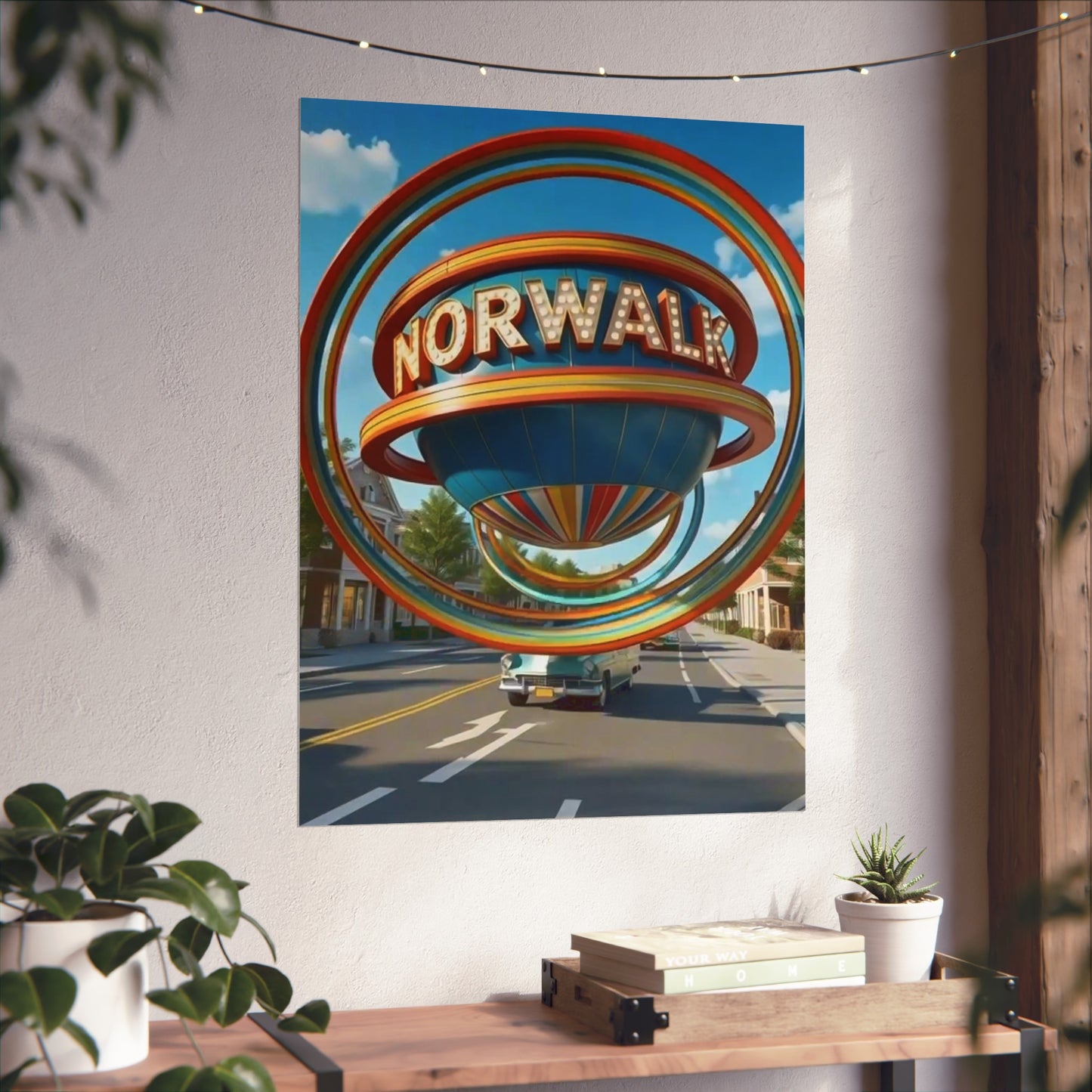 Norwalk Connecticut Vintage Retro Giclée Print Art Series Poster