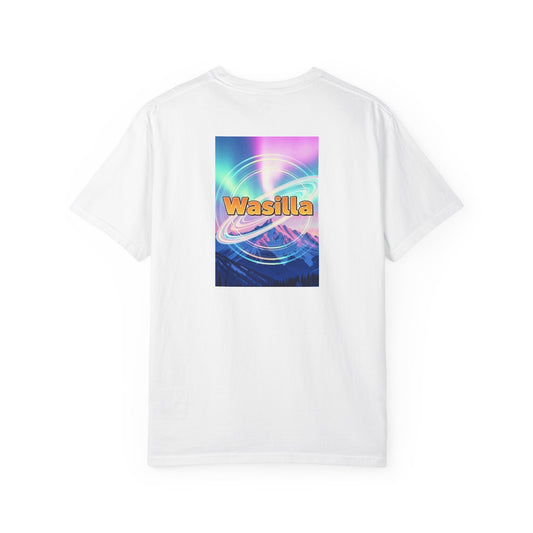 Wasilla Alaska Vintage Retro Back Printed Art Series Cotton Tee - Black Logo