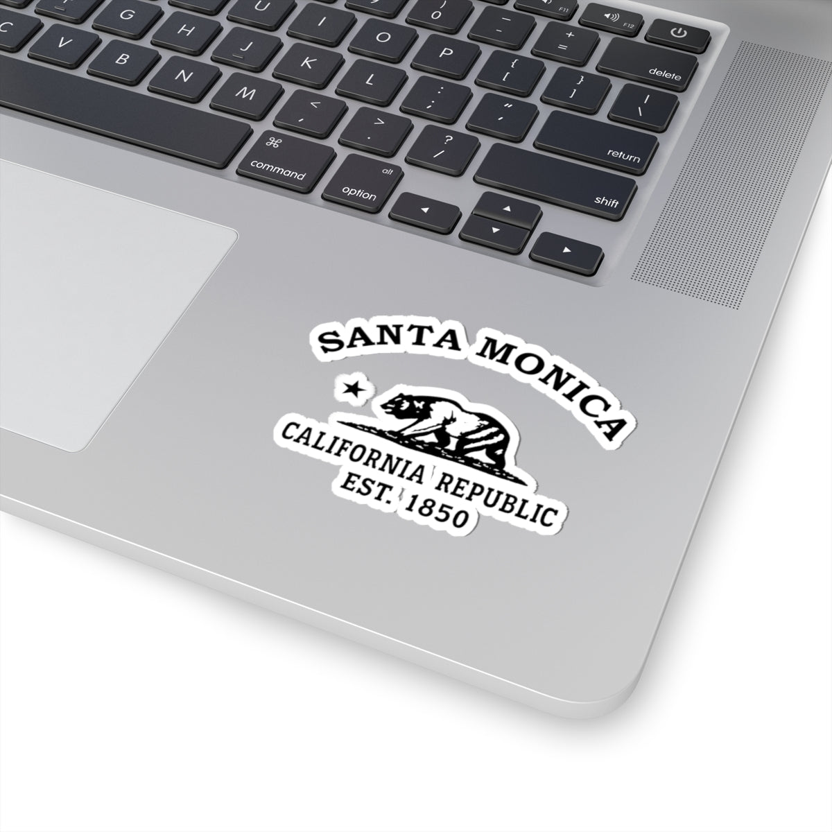 Santa Monica California Vintage Retro Vinyl Sticker - Black Logo