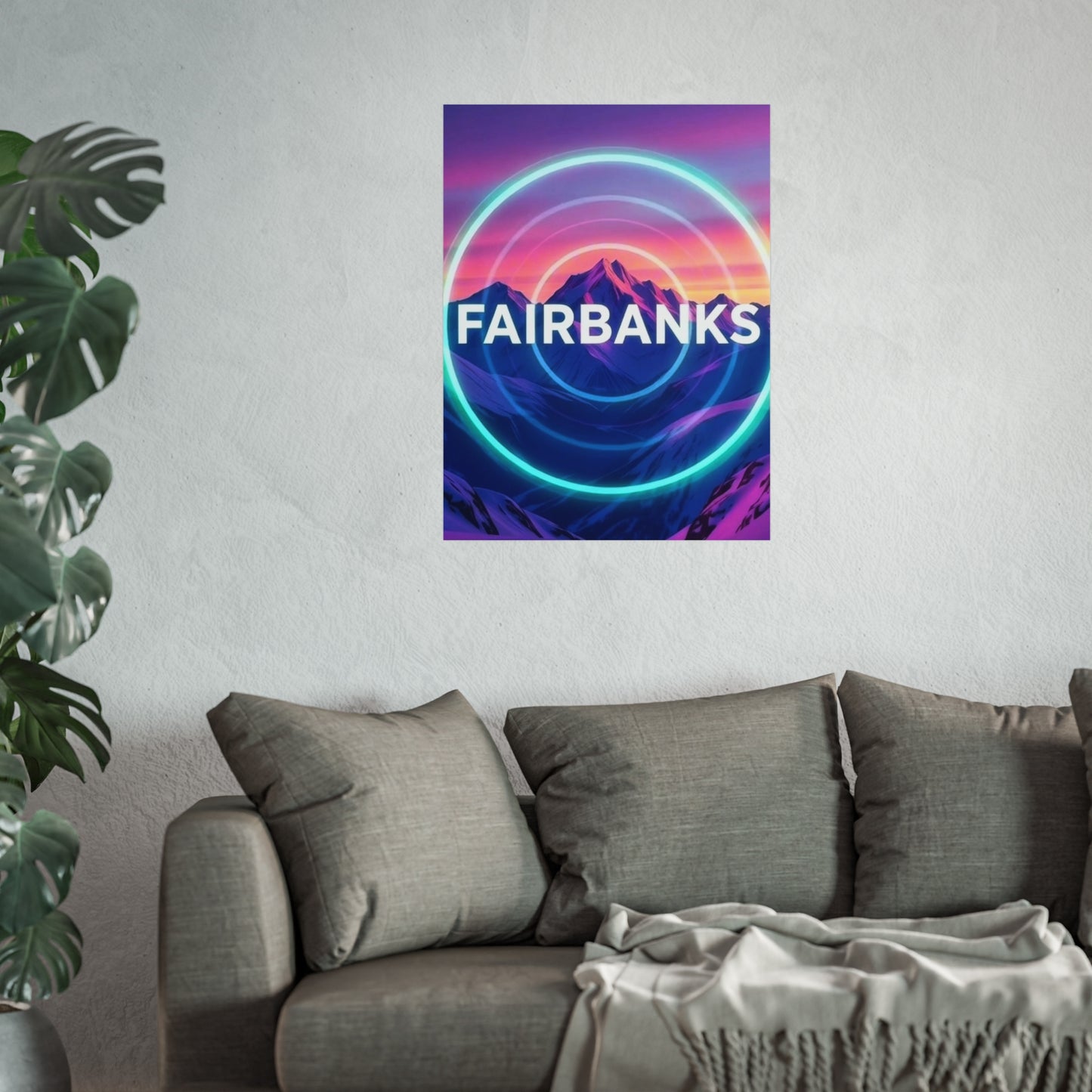 Fairbanks Alaska Vintage Retro Giclée Print Art Series Poster