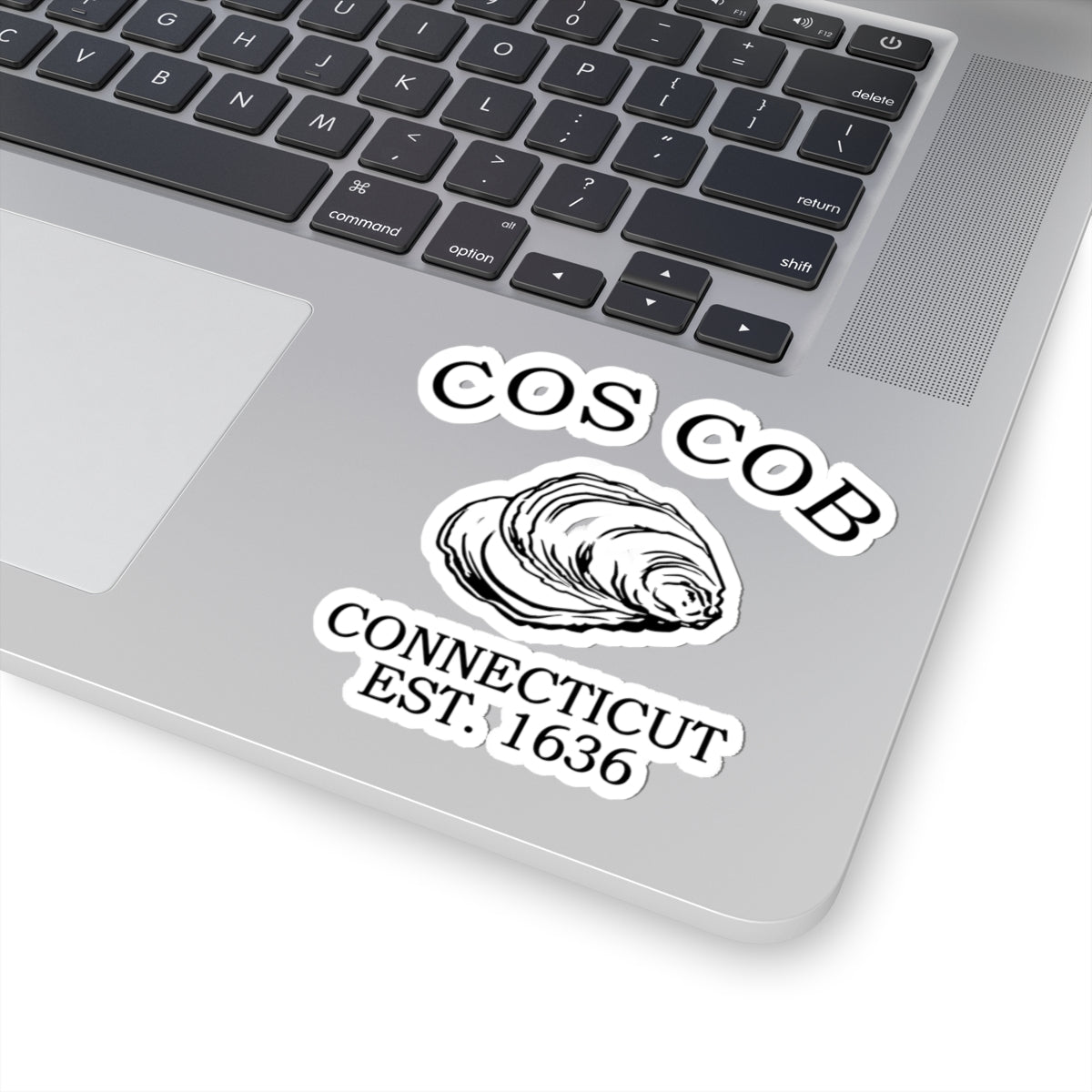 Cos Cob Connecticut Vintage Retro Vinyl Sticker - Black Logo