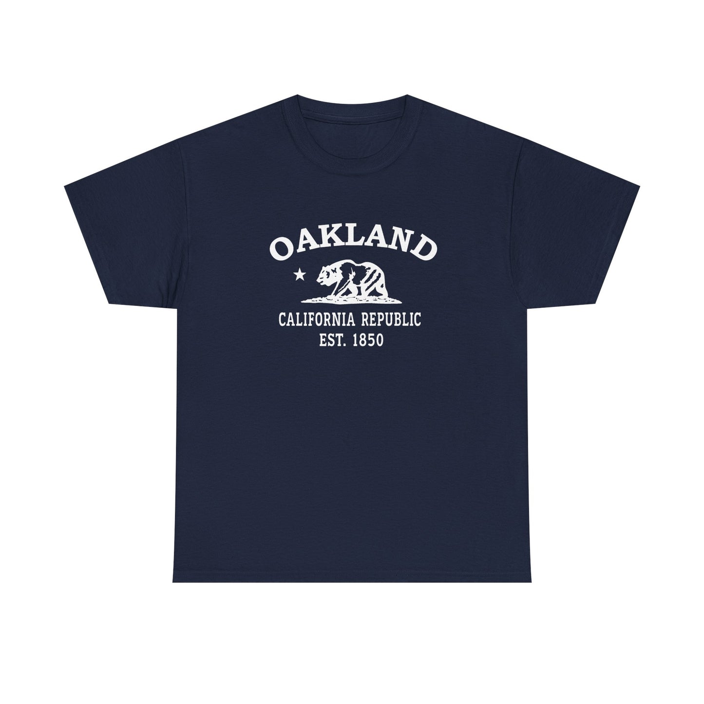 Oakland California Vintage Retro Unisex Heavy Cotton Tee - White Logo