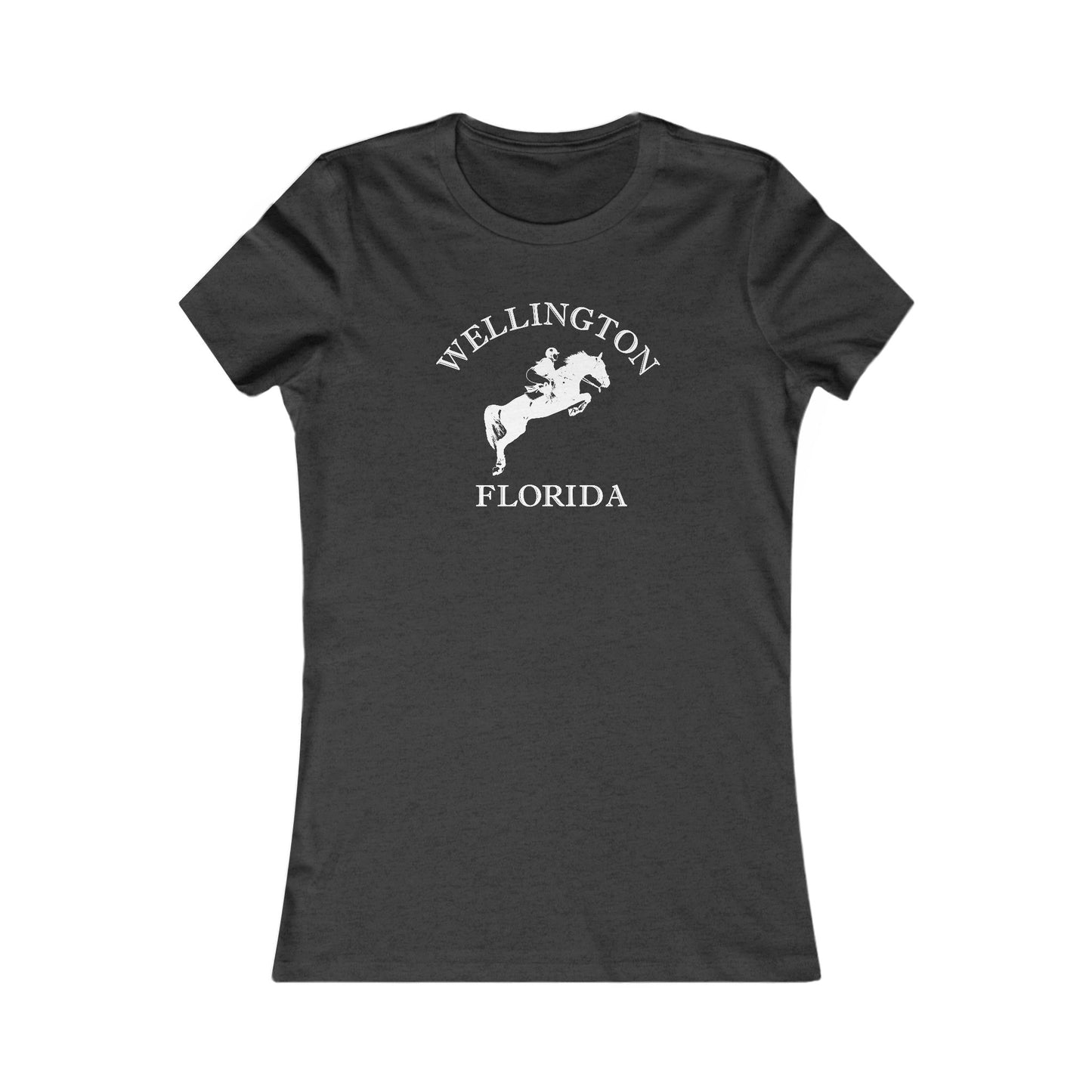 Wellington Florida Vintage Retro Ringspun Cotton Fitted Womens Equestrian Tee