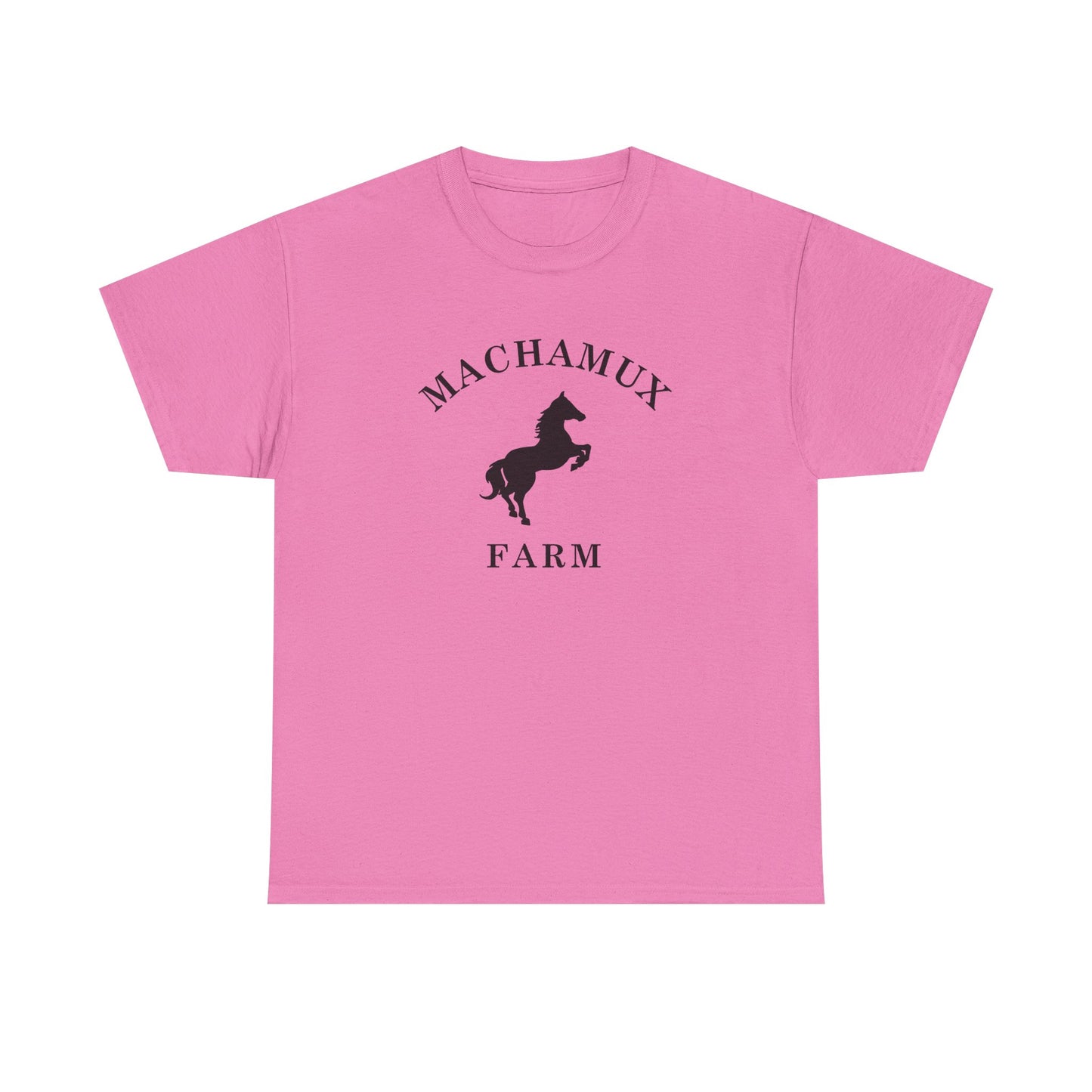 Machamux Farm Vintage Retro Unisex Heavy Cotton Tee - Black Logo