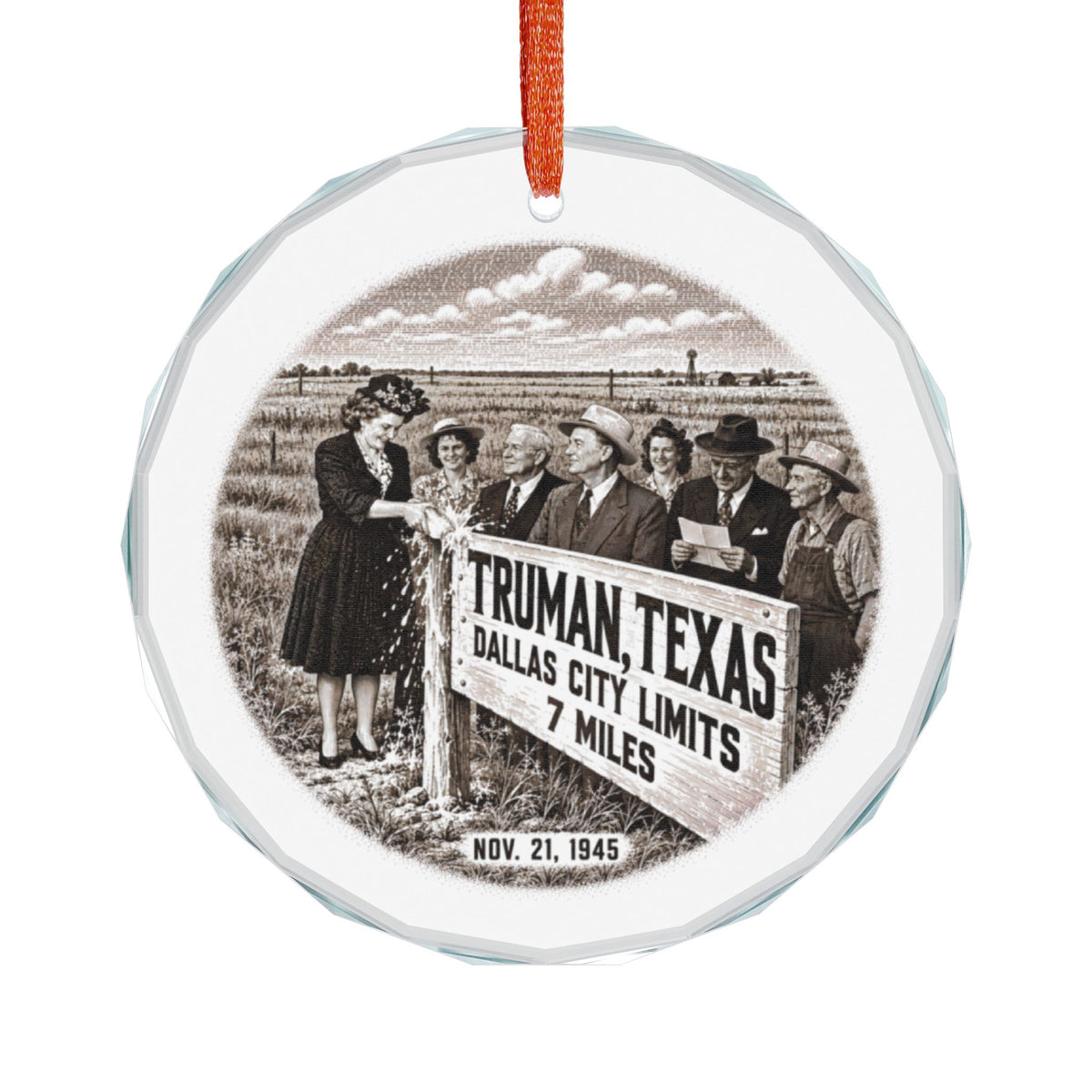 Truman Texas Holiday Ornament — The Sign They Christened With Milk