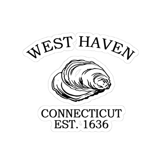 West Haven Connecticut Vintage Retro Vinyl Sticker - Black Logo