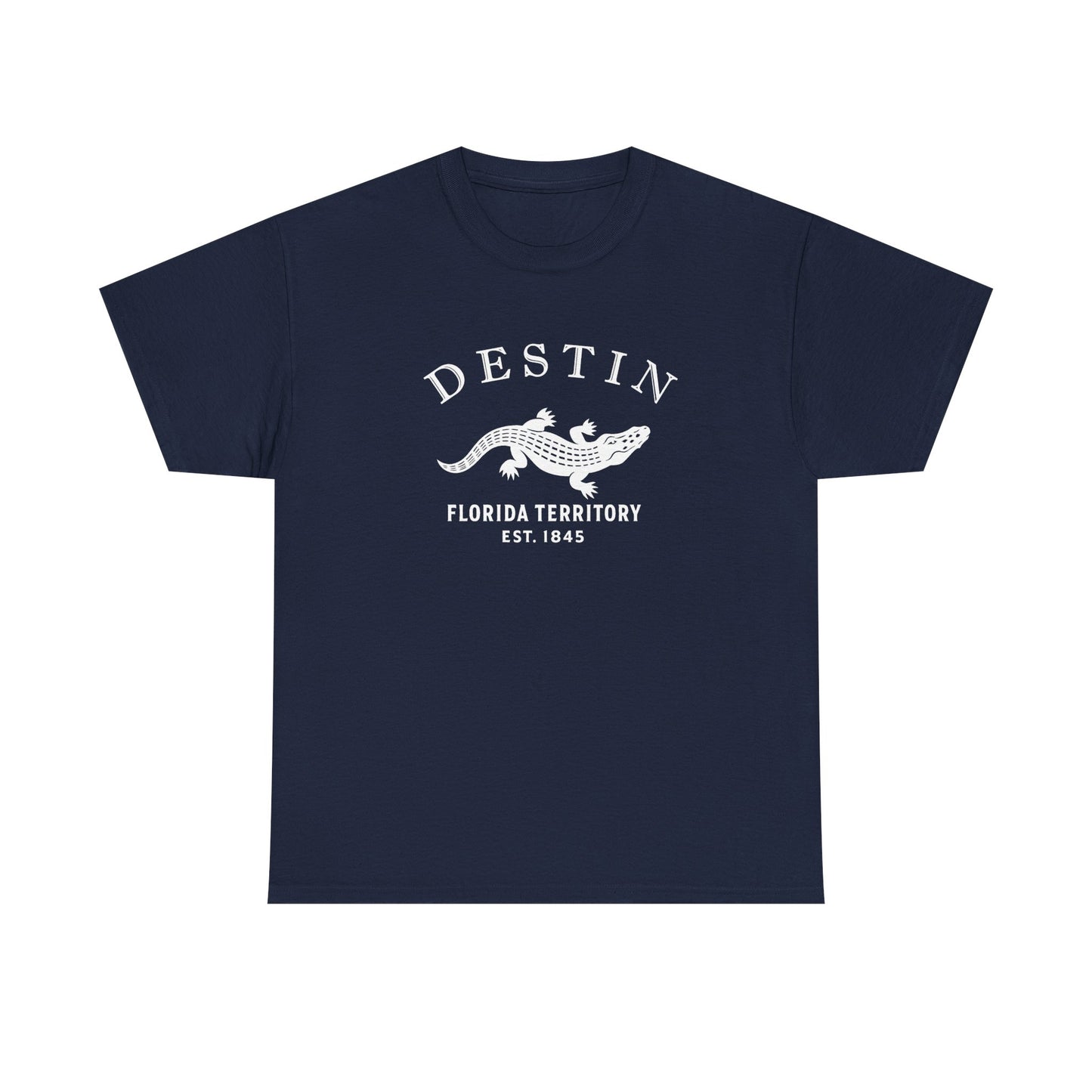 Destin Florida Vintage Retro Unisex Heavy Cotton Tee - White Logo