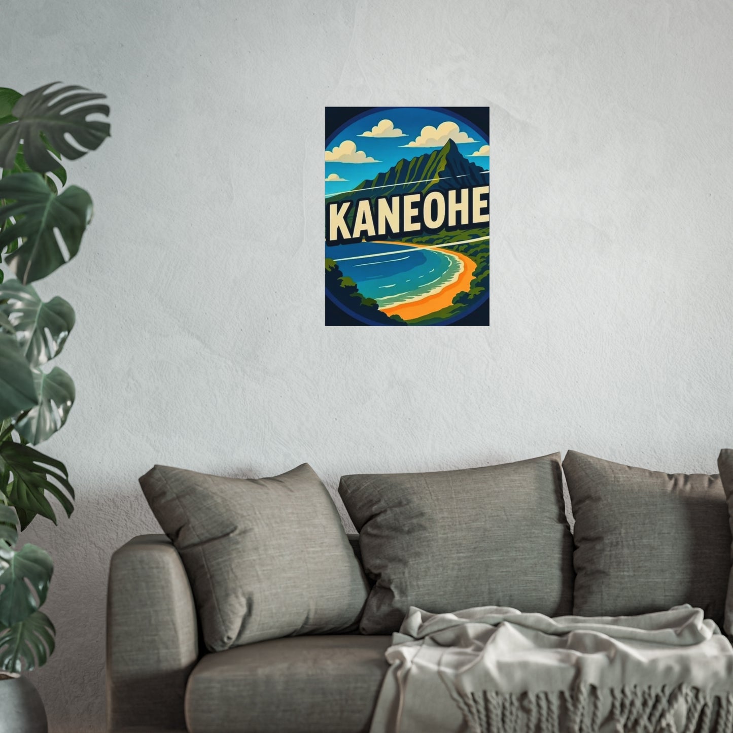 Kaneohe Hawaii Vintage Retro Giclée Print Art Series Poster