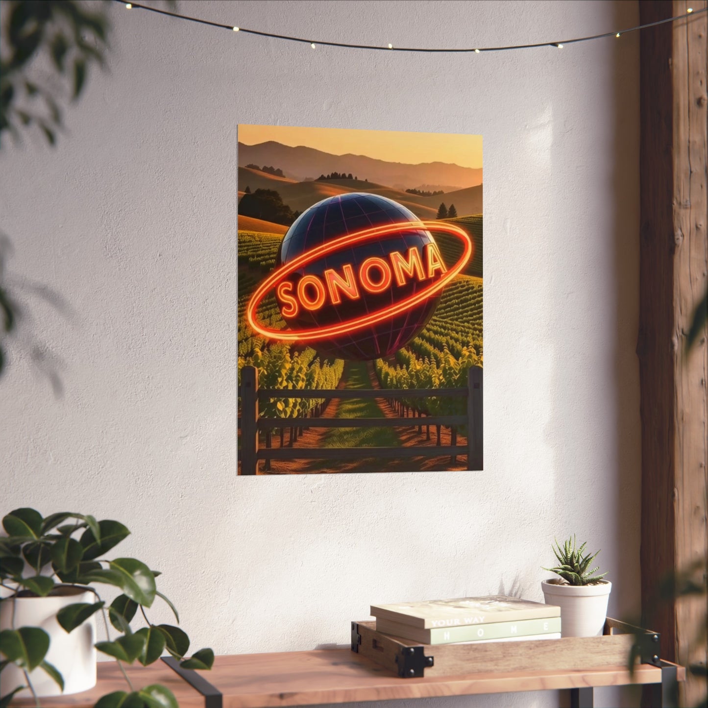 Sonoma California Vintage Retro Giclée Print Art Series Poster