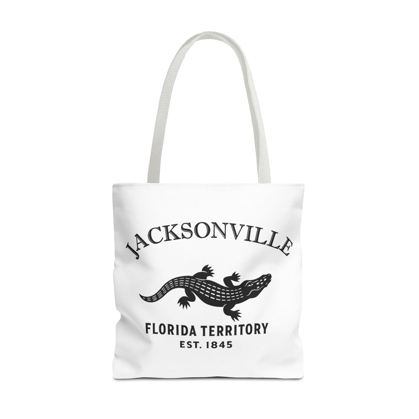 Jacksonville Florida Vintage Retro Light Canvas Tote - Black Logo