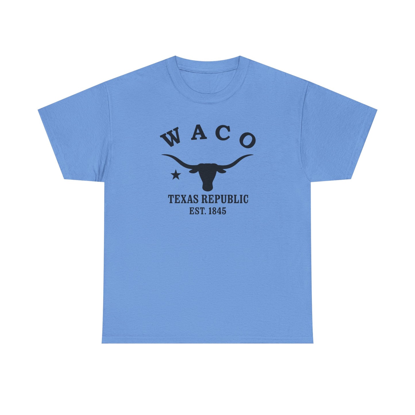 Waco Texas Vintage Retro Unisex Heavy Cotton Tee - Black Logo