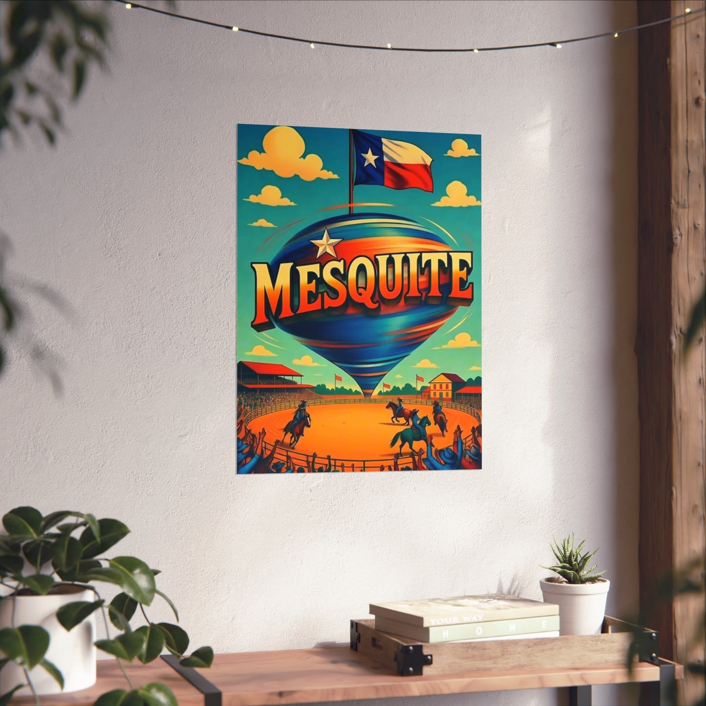 Mesquite Texas Vintage Retro Giclée Print Art Series Poster