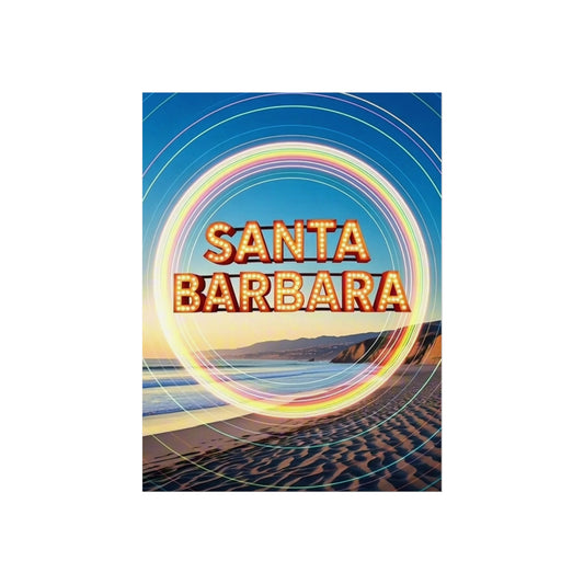 Santa Barbara California Vintage Retro Giclée Print Art Series Poster