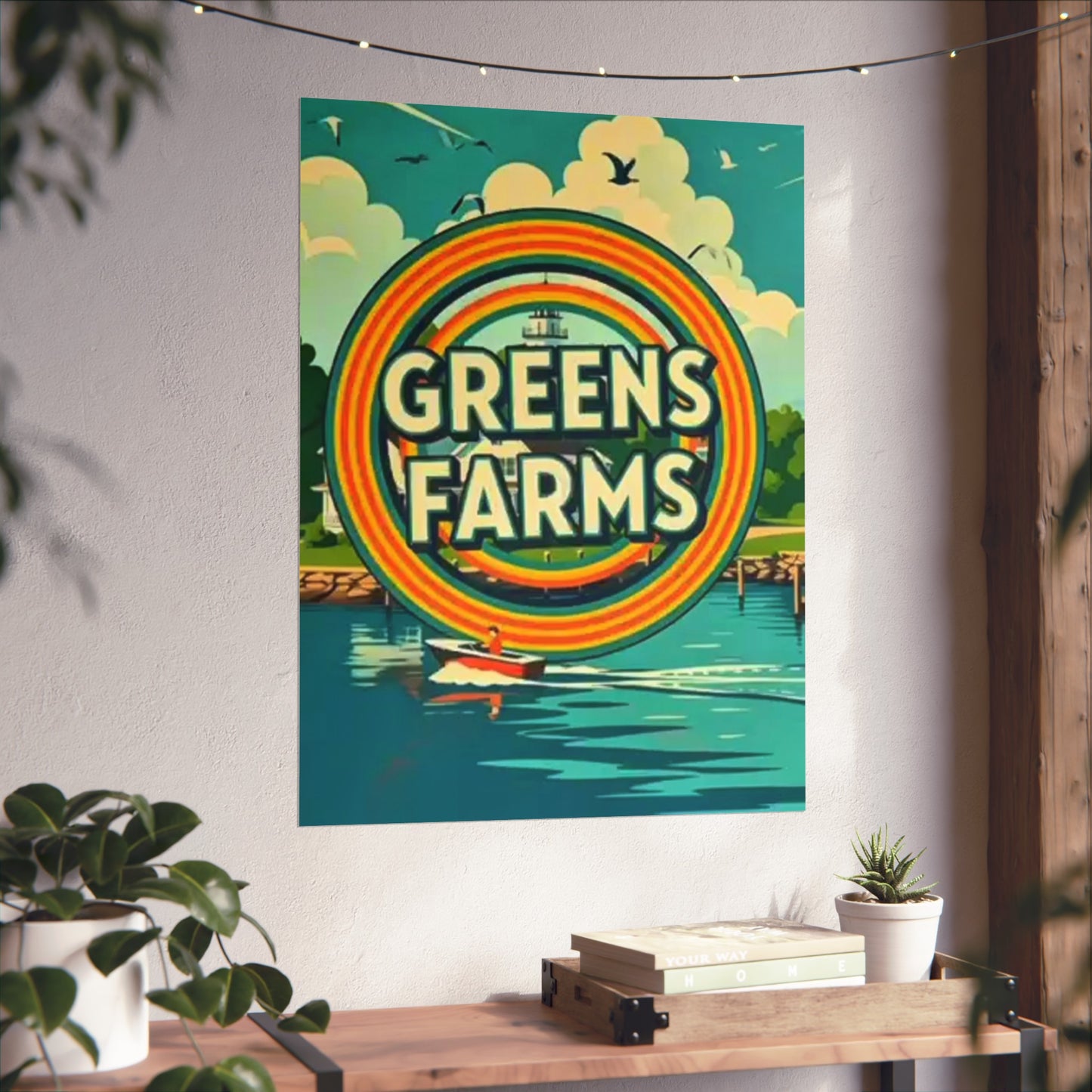 Greens Farms Connecticut Vintage Retro Giclée Print Art Series Poster