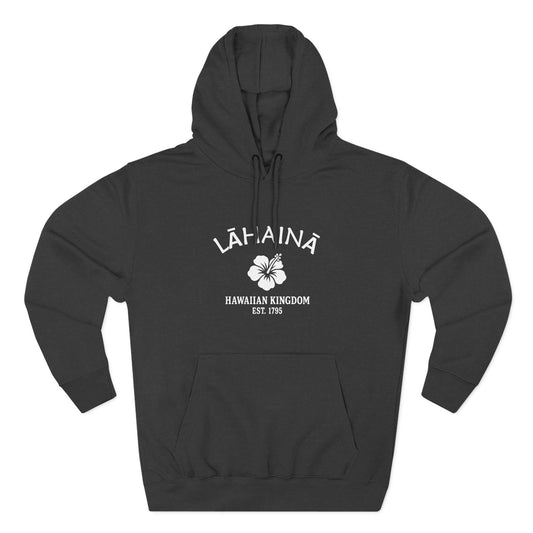 Lahaina Hawaii Vintage Retro Unisex Heavy Cotton Hoodie - White Logo