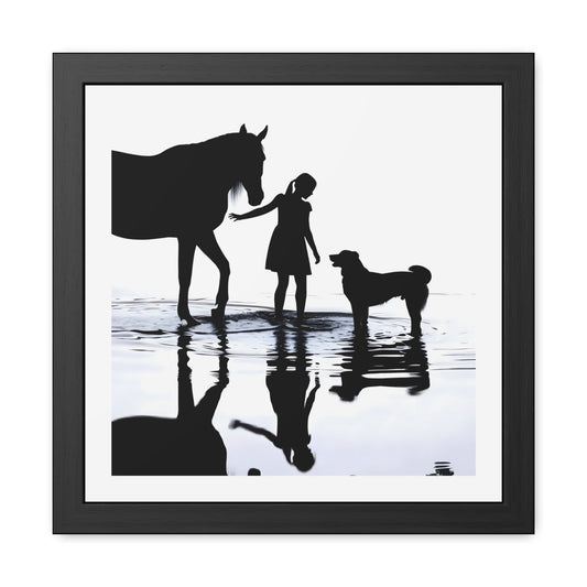 Between Horse and Hound - Tide & Light Series Framed Poster