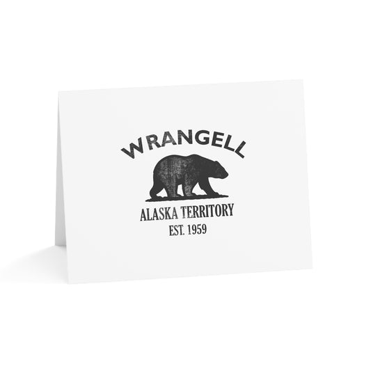 Wrangell Alaska Vintage Retro Thank You Card Set - Black Logo