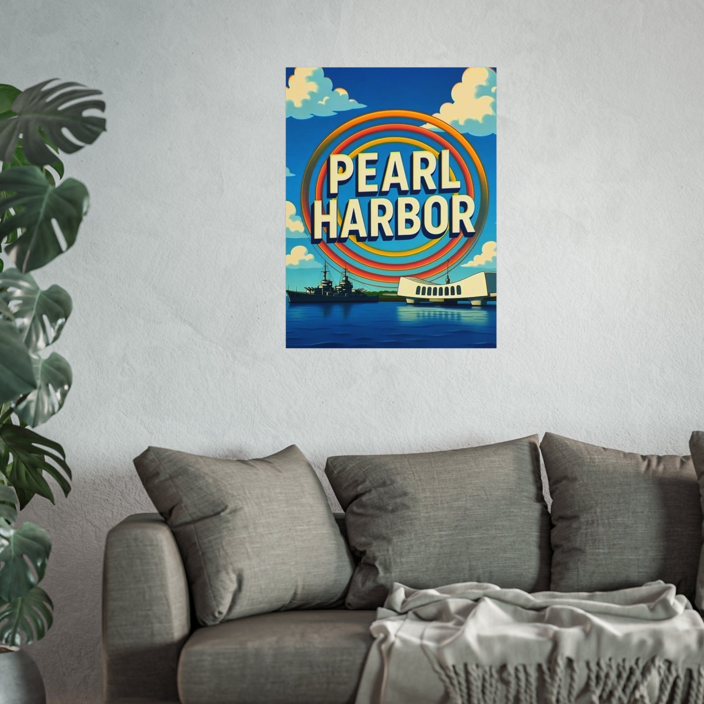 Pearl Harbor Hawaii Vintage Retro Giclée Print Art Series Poster