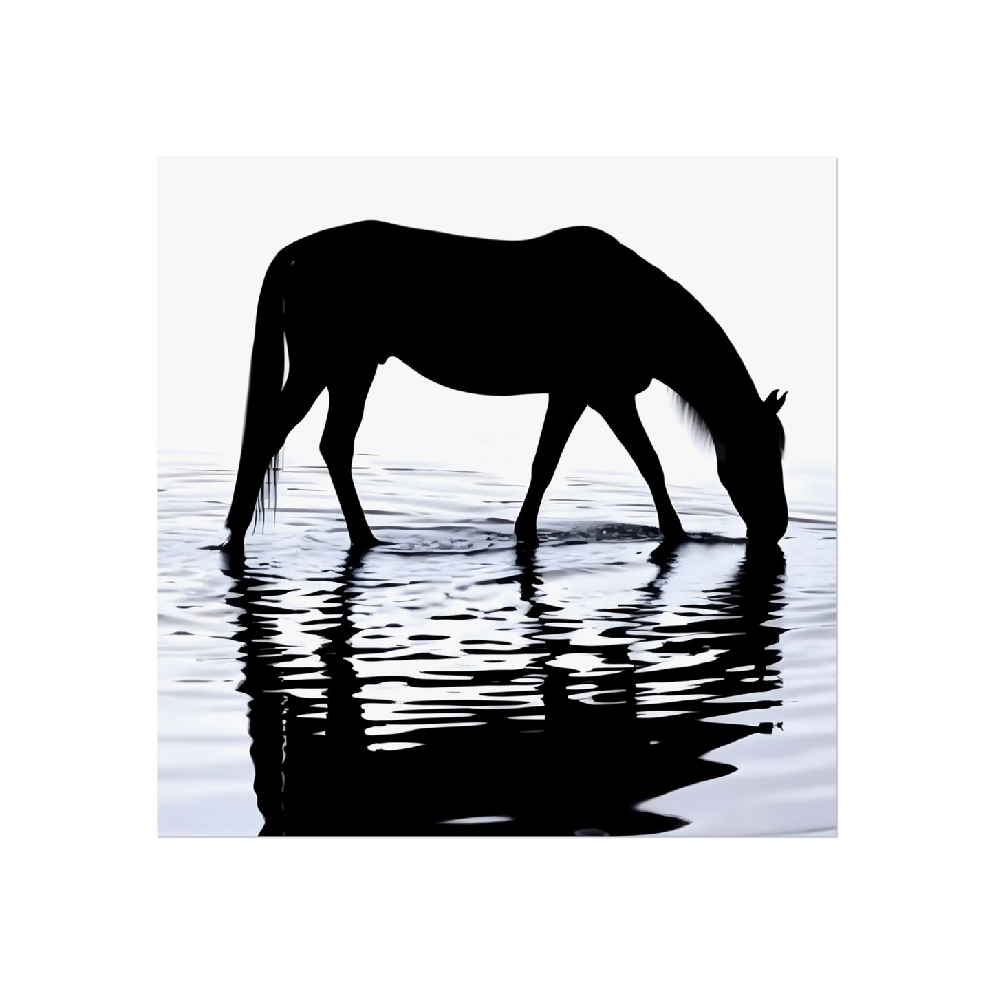 Horse at Low Tide - Tide & Light Series Giclée Unframed Poster
