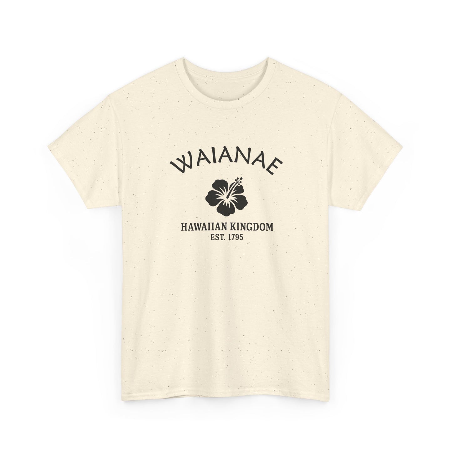 Waianae Hawaii Vintage Retro Unisex Heavy Cotton Tee - Black Logo
