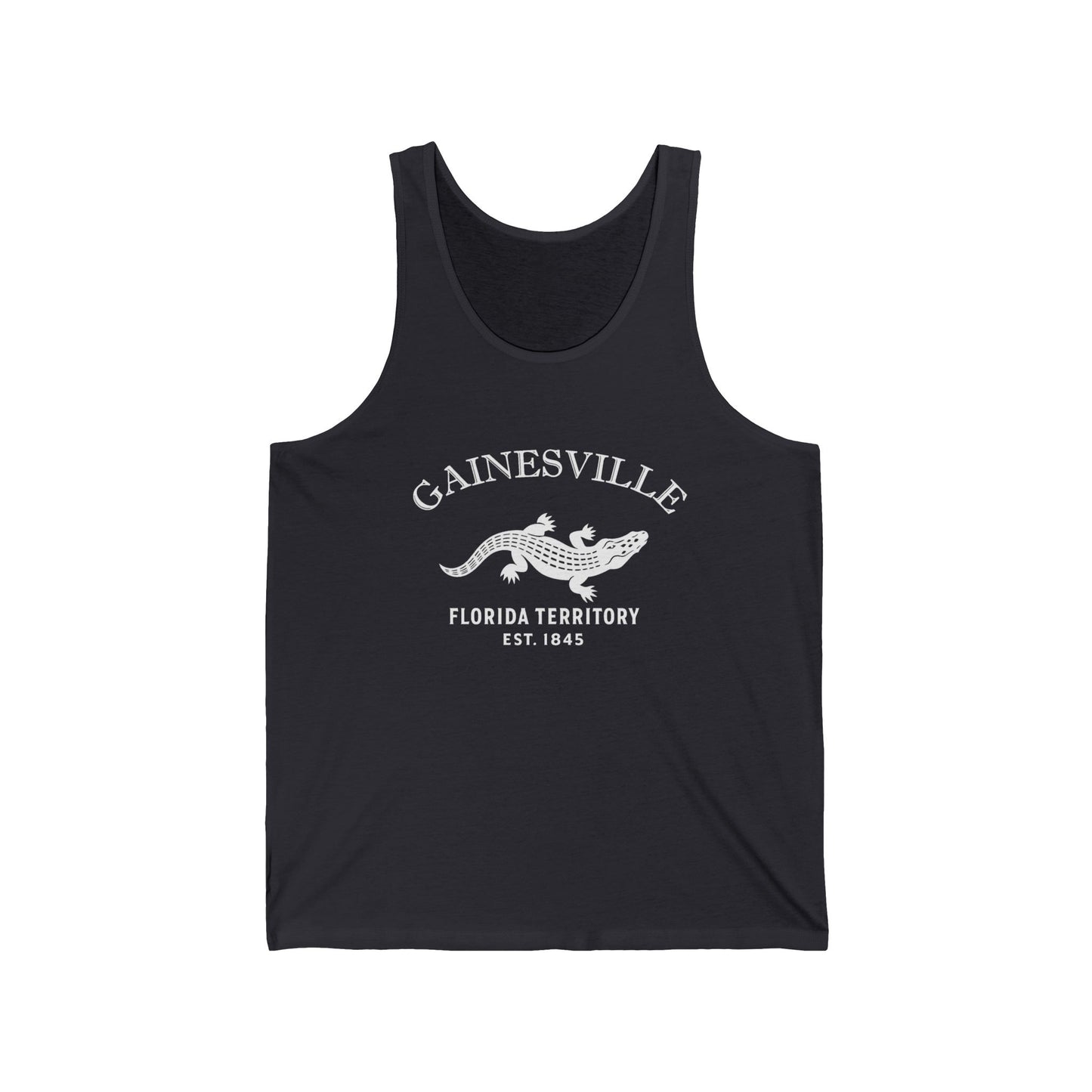 Gainesville Florida Unisex Cotton Jersey Tank Top - White Logo