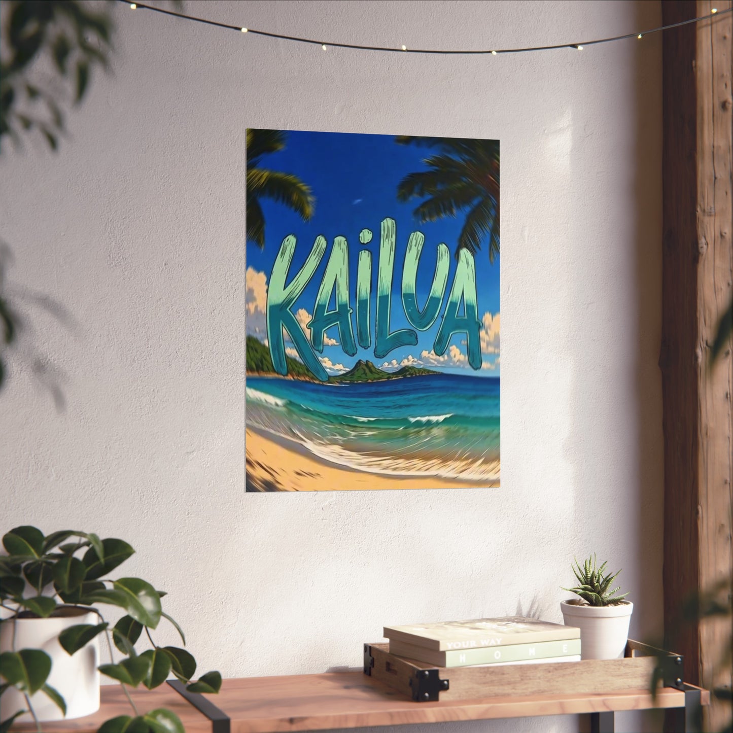 Kailua Hawaii Vintage Retro Giclée Print Art Series Poster