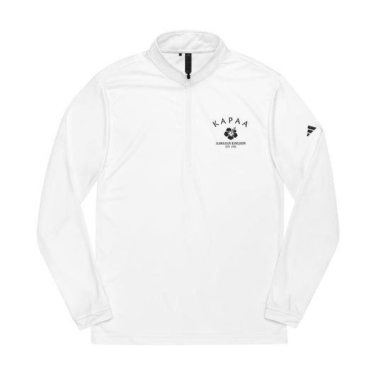 Kapaa Hawaii Vintage Retro Quarter-Zip Embroidered Pullover - Black Logo