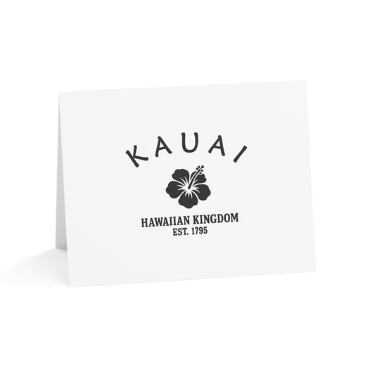 Kauai Hawaii Vintage Retro Thank You Card Set - Black Logo