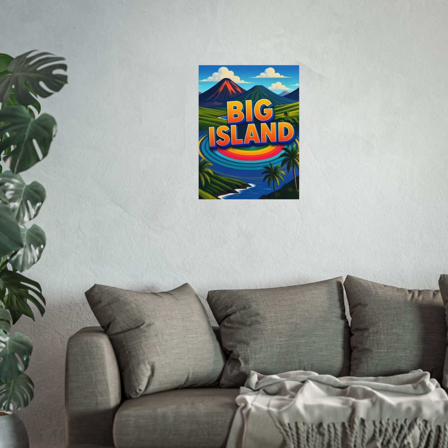 Big Island Hawaii Vintage Retro Giclée Print Art Series Poster
