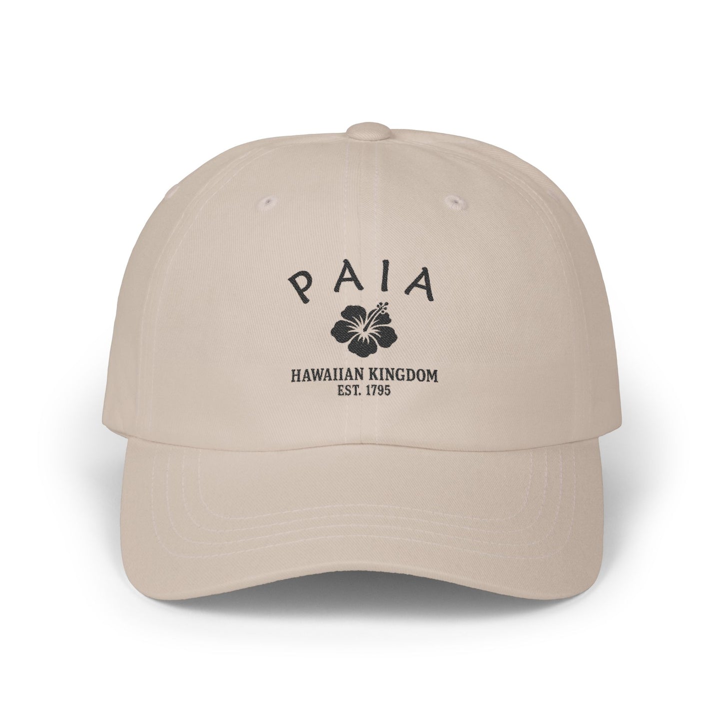 Paia Hawaii Vintage Retro Embroidered Cotton Cap - Black Logo