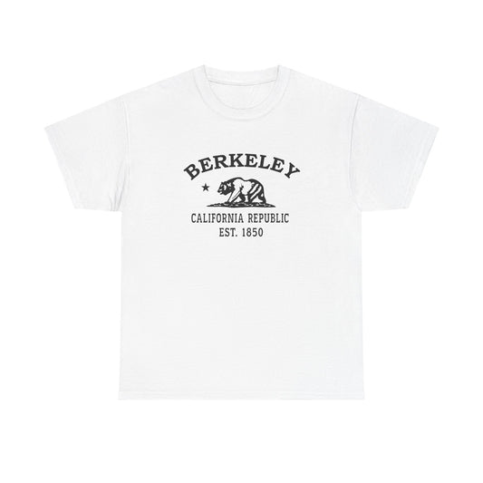 Berkeley California Vintage Retro Unisex Heavy Cotton Tee - Black Logo