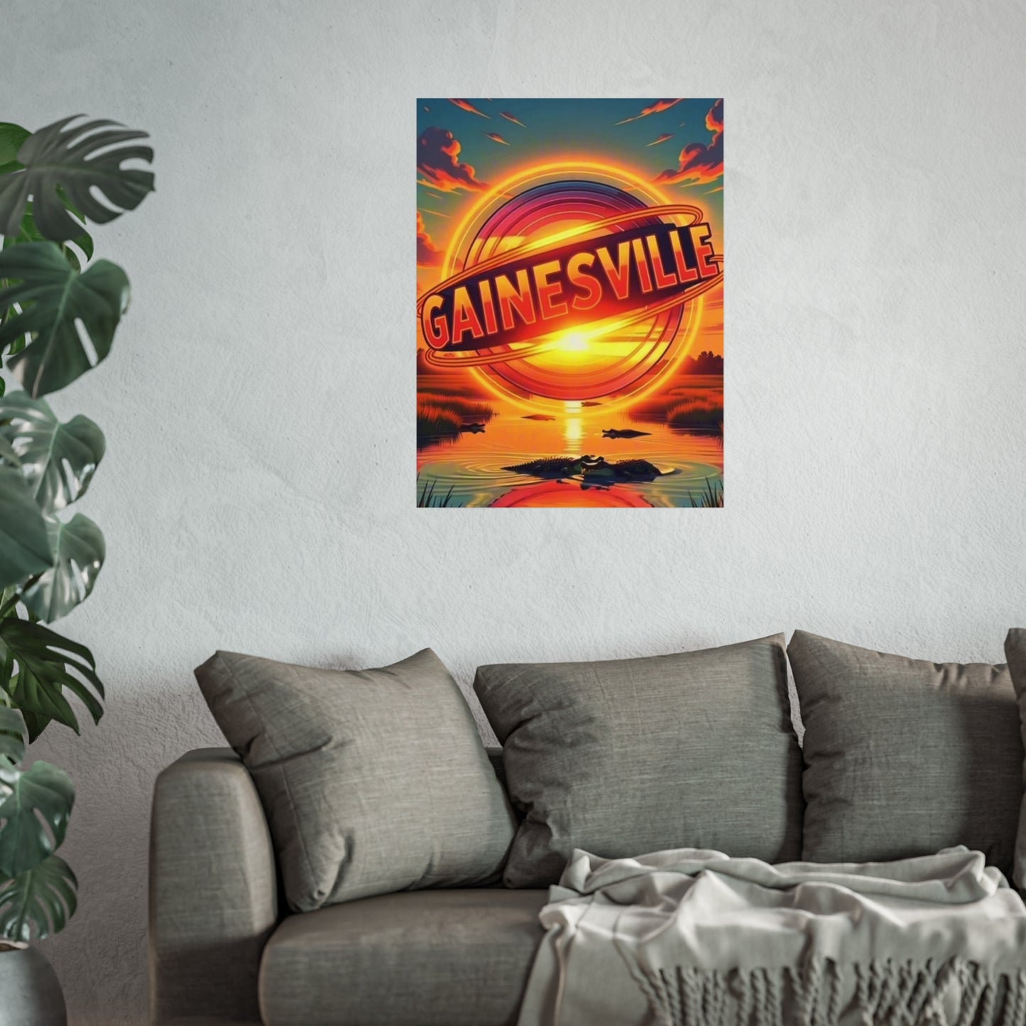 Gainesville Florida Vintage Retro Giclée Print Art Series Poster
