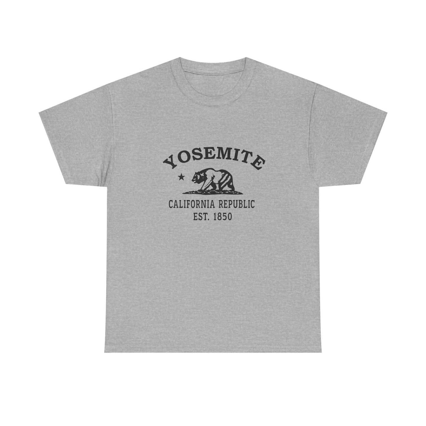 Yosemite California Vintage Retro Unisex Heavy Cotton Tee - Black Logo
