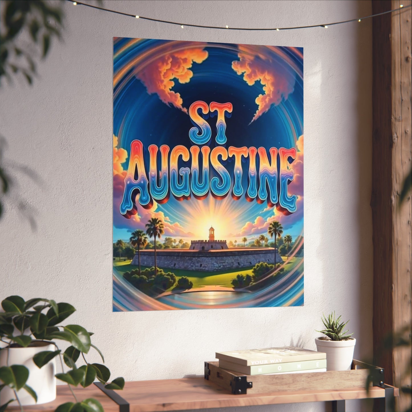 St Augustine Florida Vintage Retro Giclée Print Art Series Poster