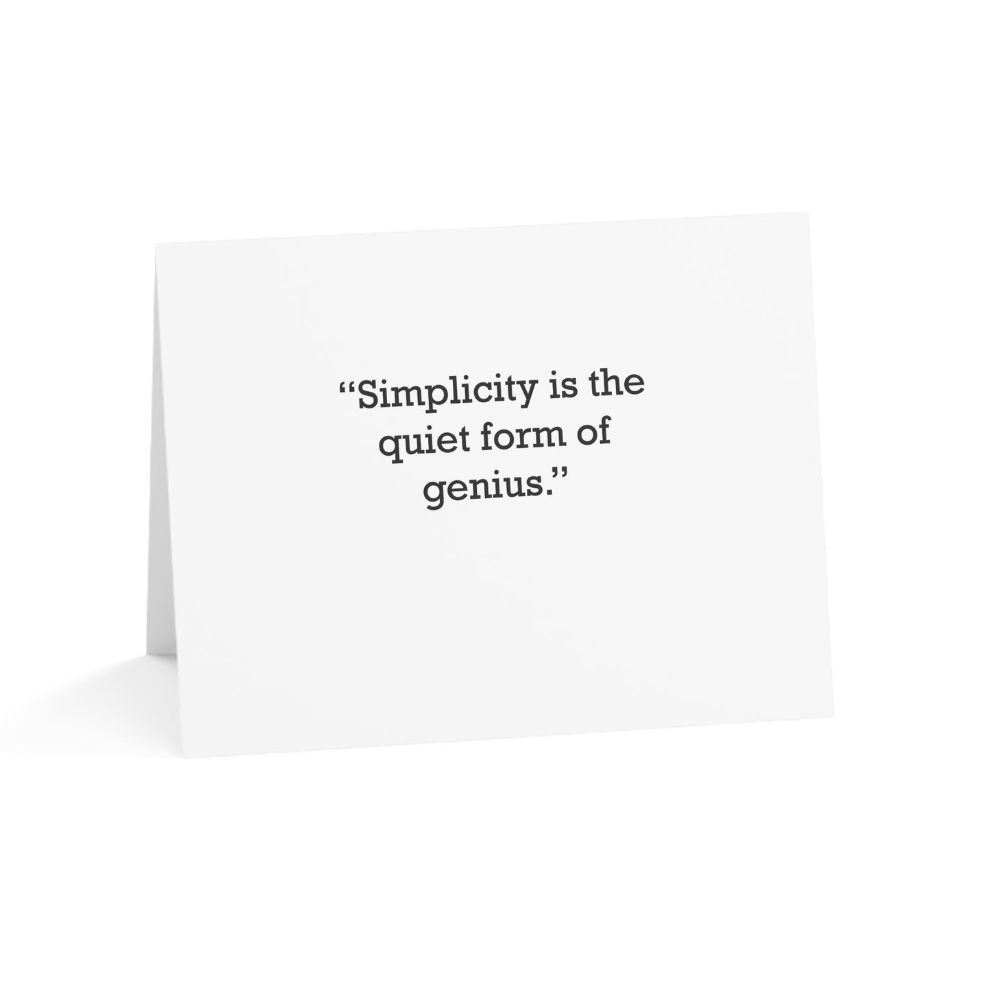 Quote 33 Simplicity Is The Vintage Retro Thank You Card Set - Black Logo