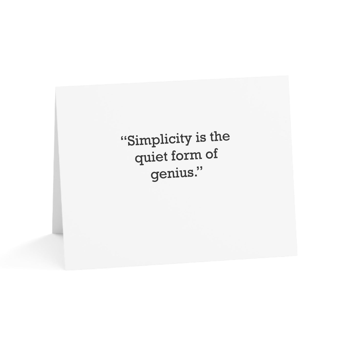 Quote 33 Simplicity Is The Vintage Retro Thank You Card Set - Black Logo