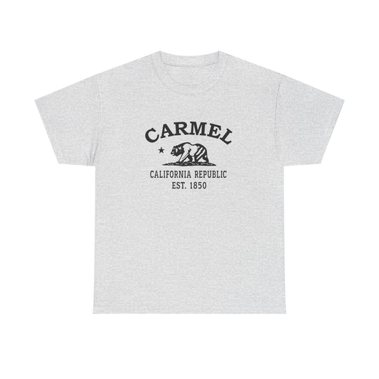 Carmel California Vintage Retro Unisex Heavy Cotton Tee - Black Logo