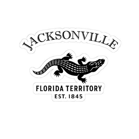 Jacksonville Florida Vintage Retro Vinyl Sticker - Black Logo