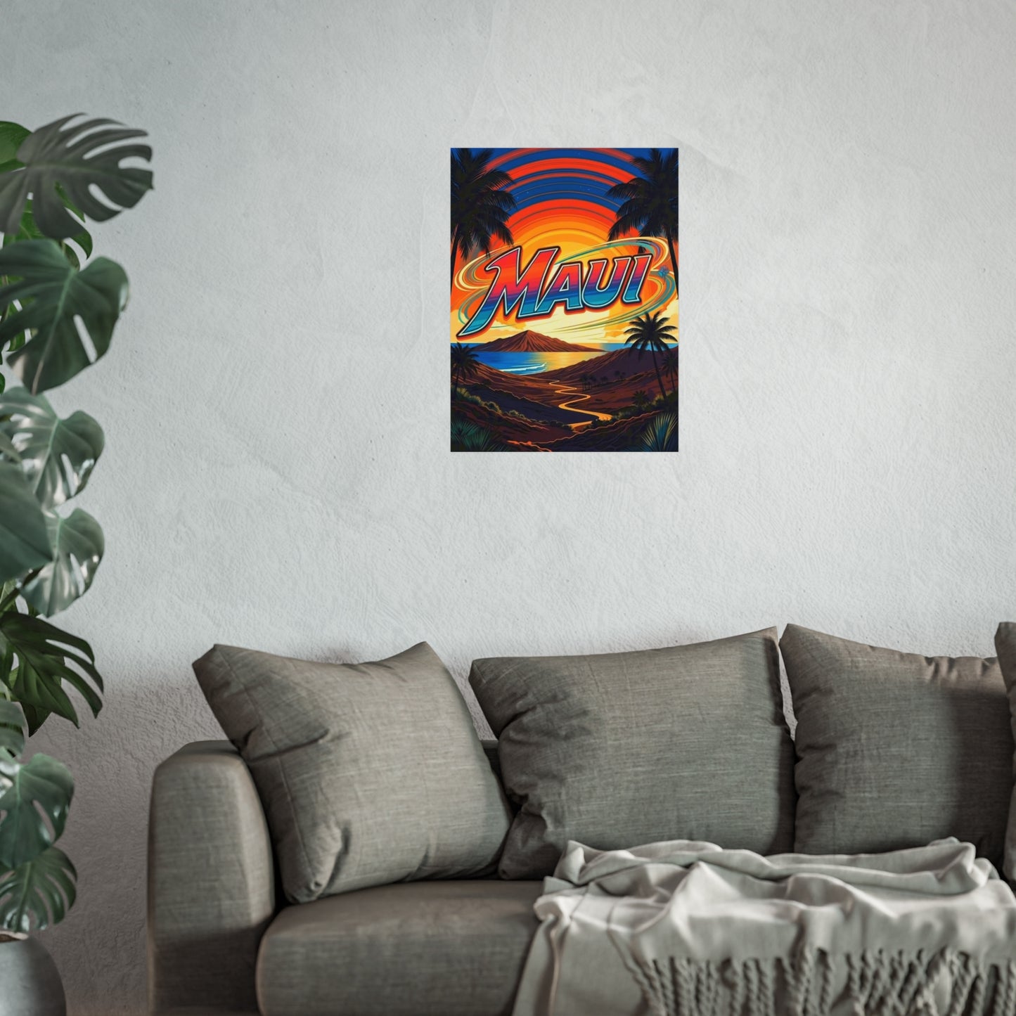 Maui Hawaii Vintage Retro Giclée Print Art Series Poster