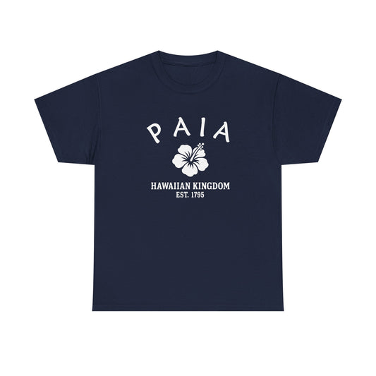 Paia Hawaii Vintage Retro Unisex Heavy Cotton Tee - White Logo