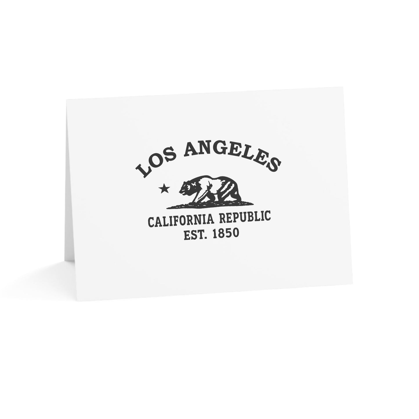Los Angeles California Vintage Retro Thank You Card Set - Black Logo