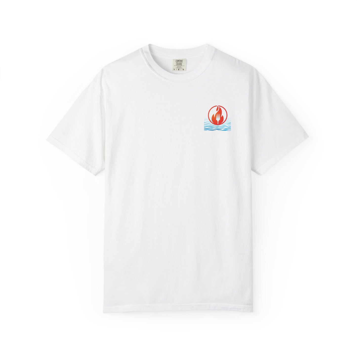 Eat Fire Spring Front & Rear Print Art Series Cotton Tee - Text Logo