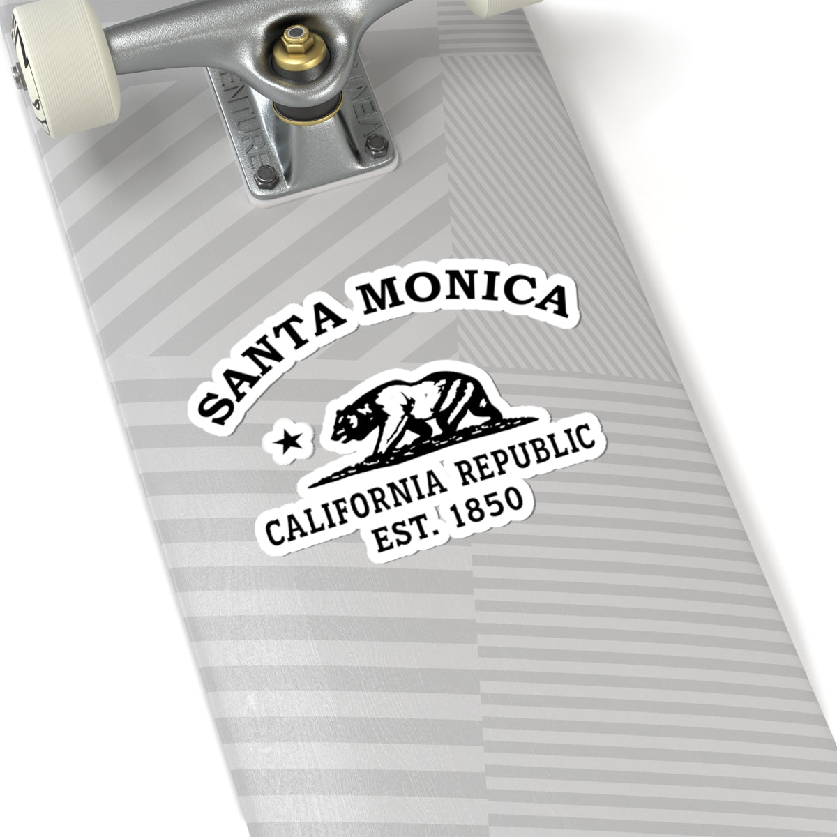 Santa Monica California Vintage Retro Vinyl Sticker - Black Logo