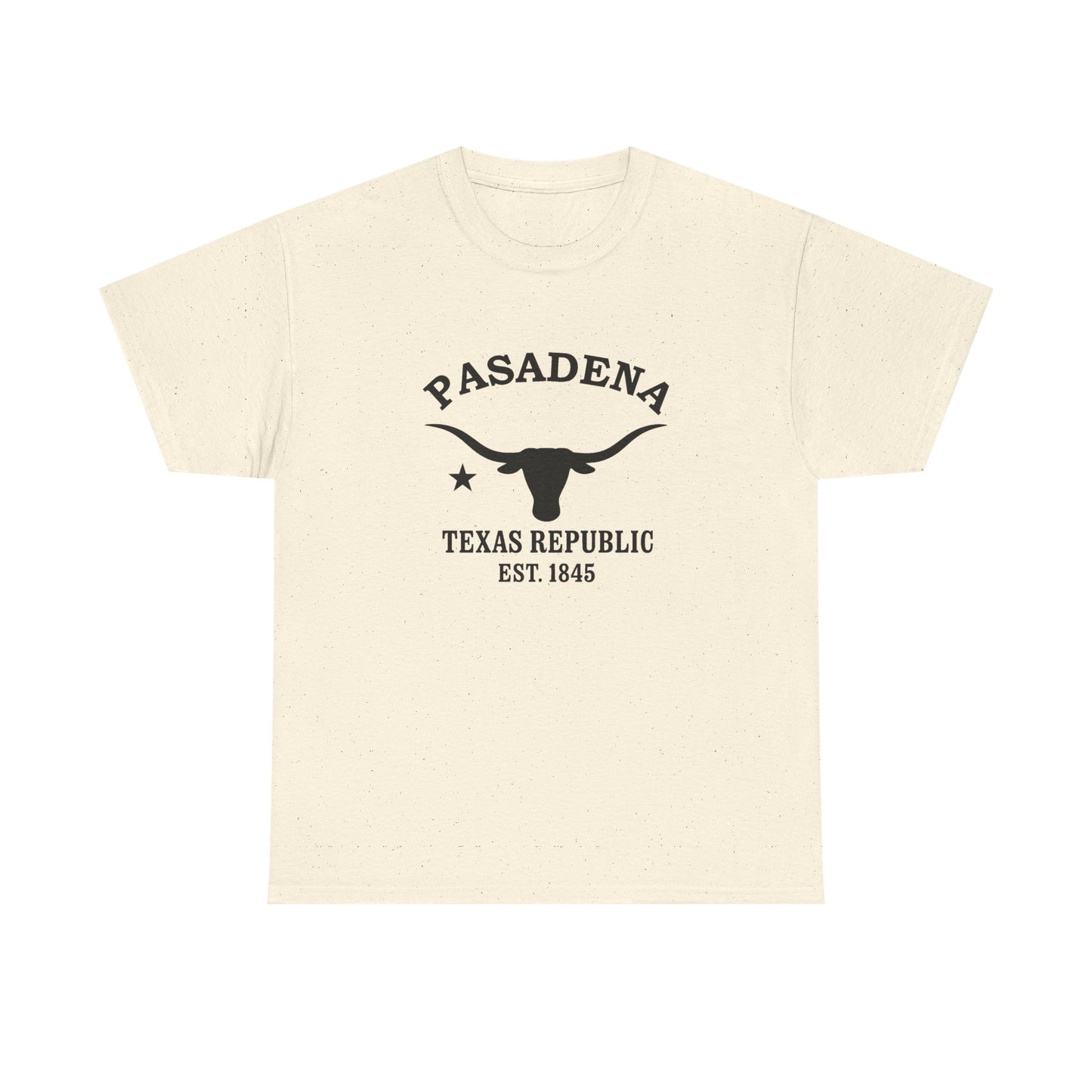 Pasadena Texas Vintage Retro Unisex Heavy Cotton Tee - Black Logo