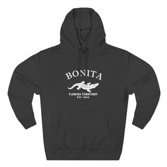 Bonita Florida Vintage Retro Unisex Heavy Cotton Hoodie - White Logo