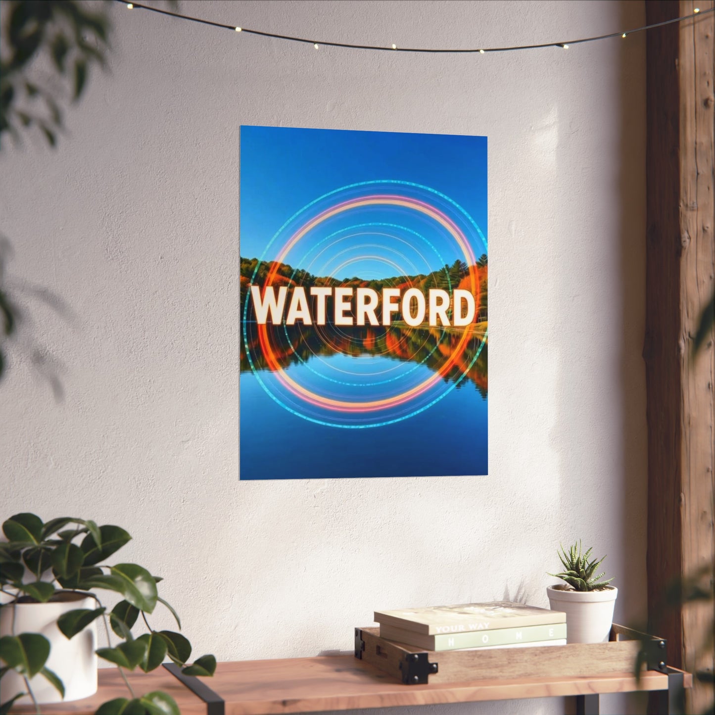 Waterford Connecticut Vintage Retro Giclée Print Art Series Poster