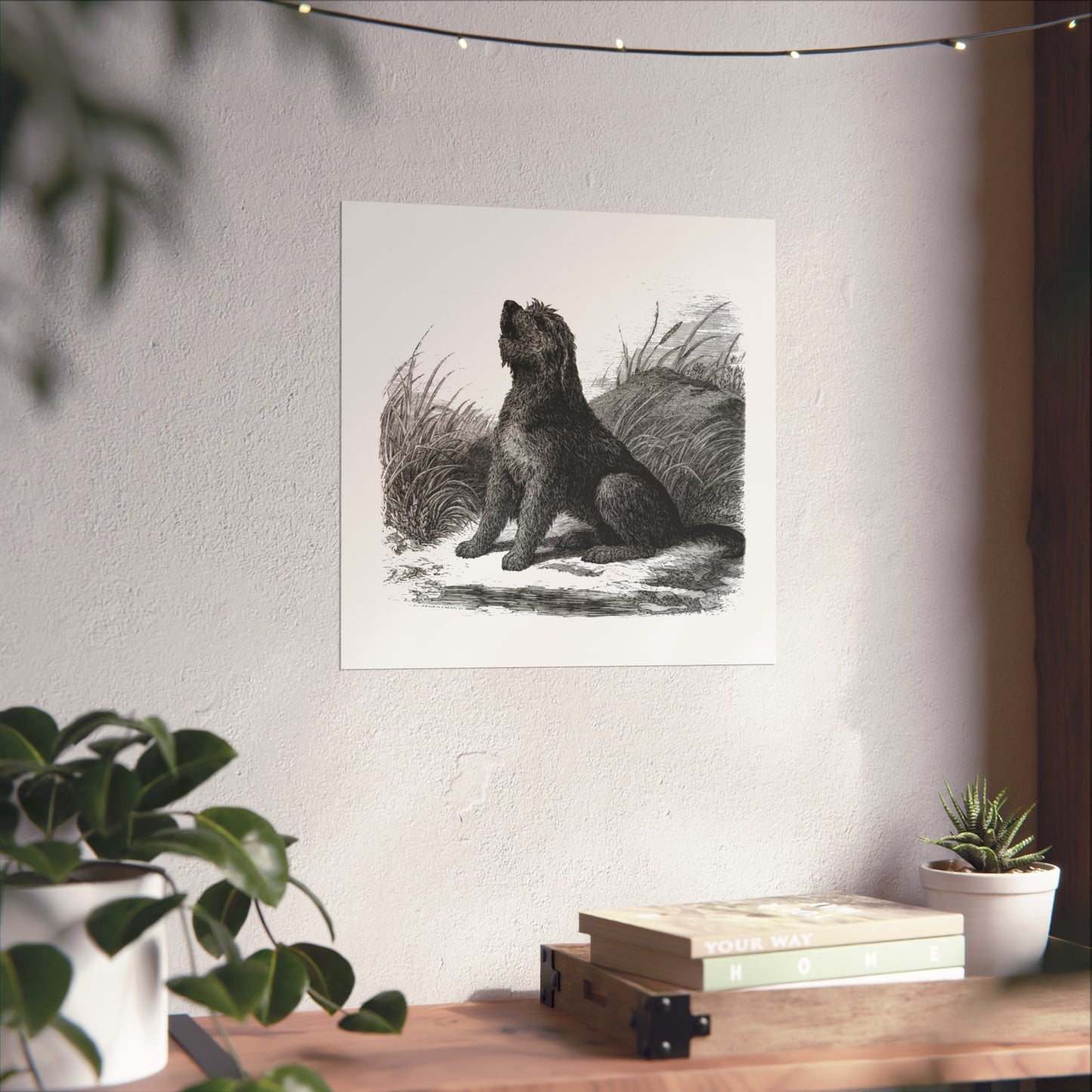 Otterhound Vintage Retro Art Series Poster - Howling For Fun