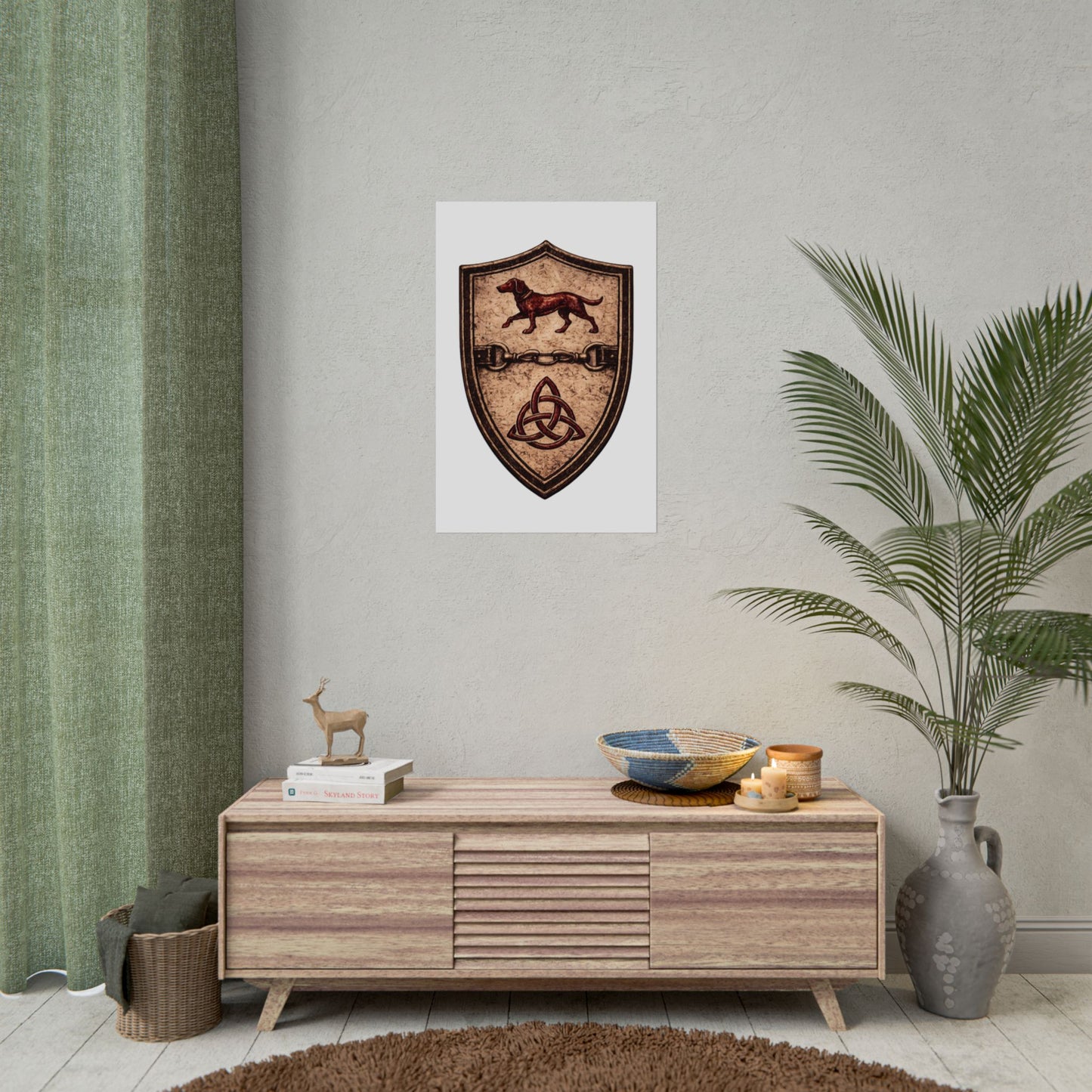 №108 Knight Crest Heraldic Poster — Live Your Best Knight · Temperantia Fiducia Perseverantia