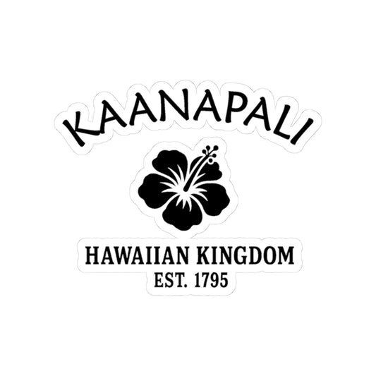 Kaanapali Hawaii Vintage Retro Vinyl Sticker - Black Logo