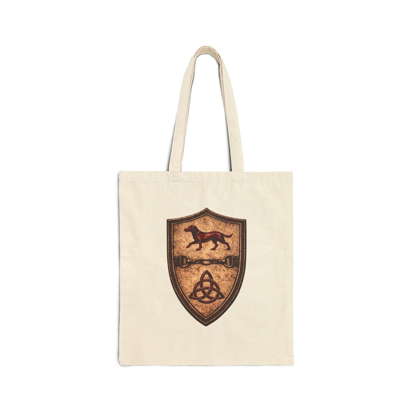 №108 Knight Crest Canvas Tote Bag · Live Your Best Knight · Temperantia Fiducia Perseverantia